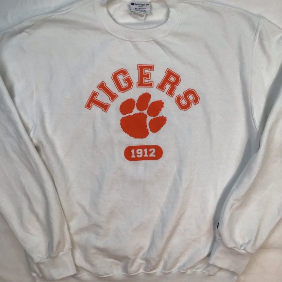 champion clemson crewneck sweatshirt